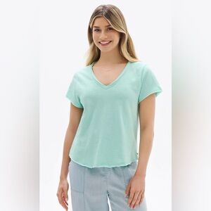 Hatley Sadie V-Neck Tee - Sea Glass